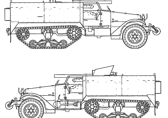 Tank T48 57mm Gun Motor Carriage [pilot] - drawings, dimensions, figures